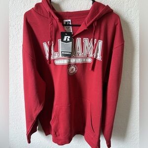 Men’s XL Alabama Crimson Ride Russell Athletic Cut Neck Hoodie NWT